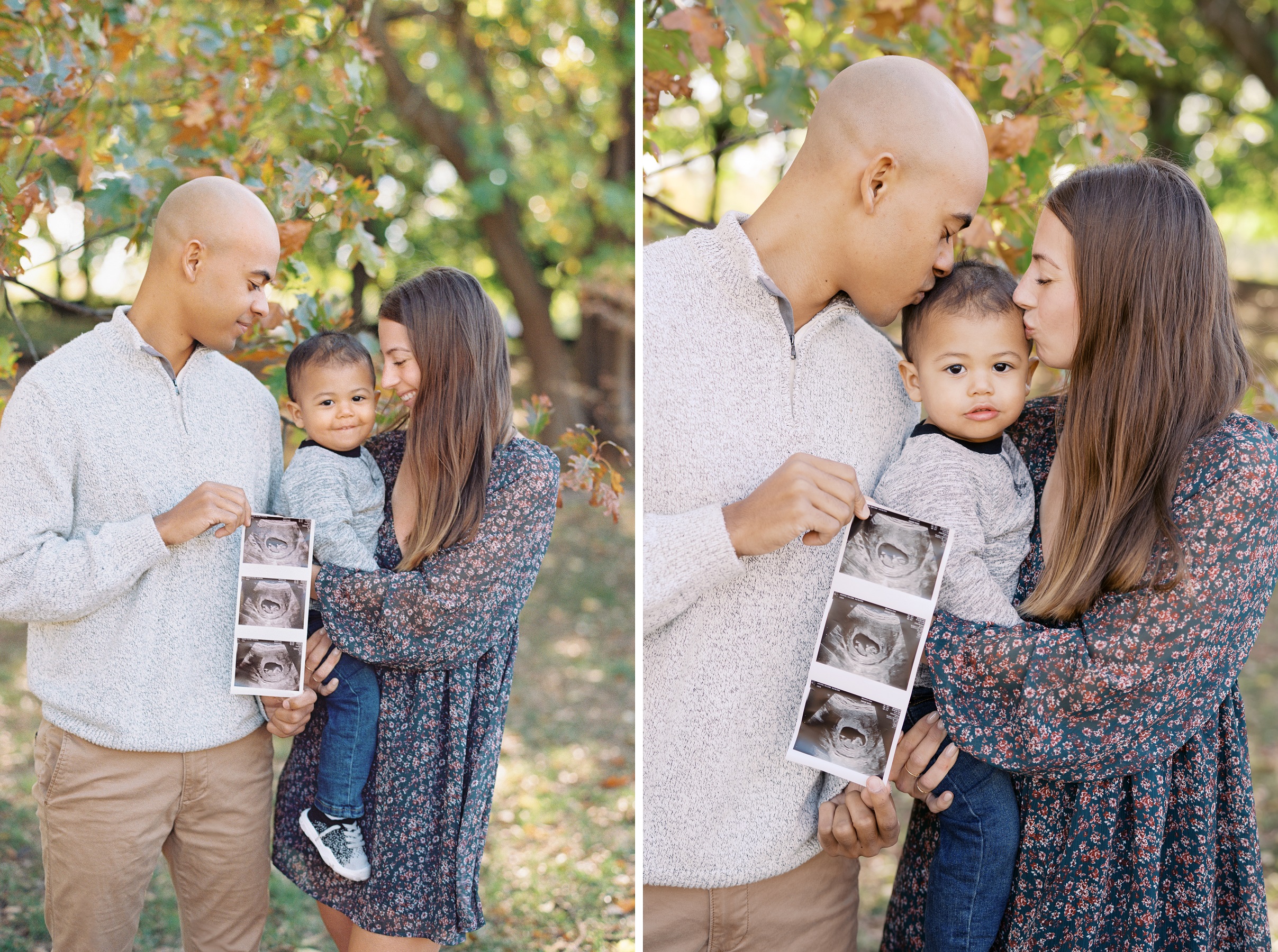 Baby Announcement Fall photos in Kansas City KC Family Photographer Alissa Bird Portraits